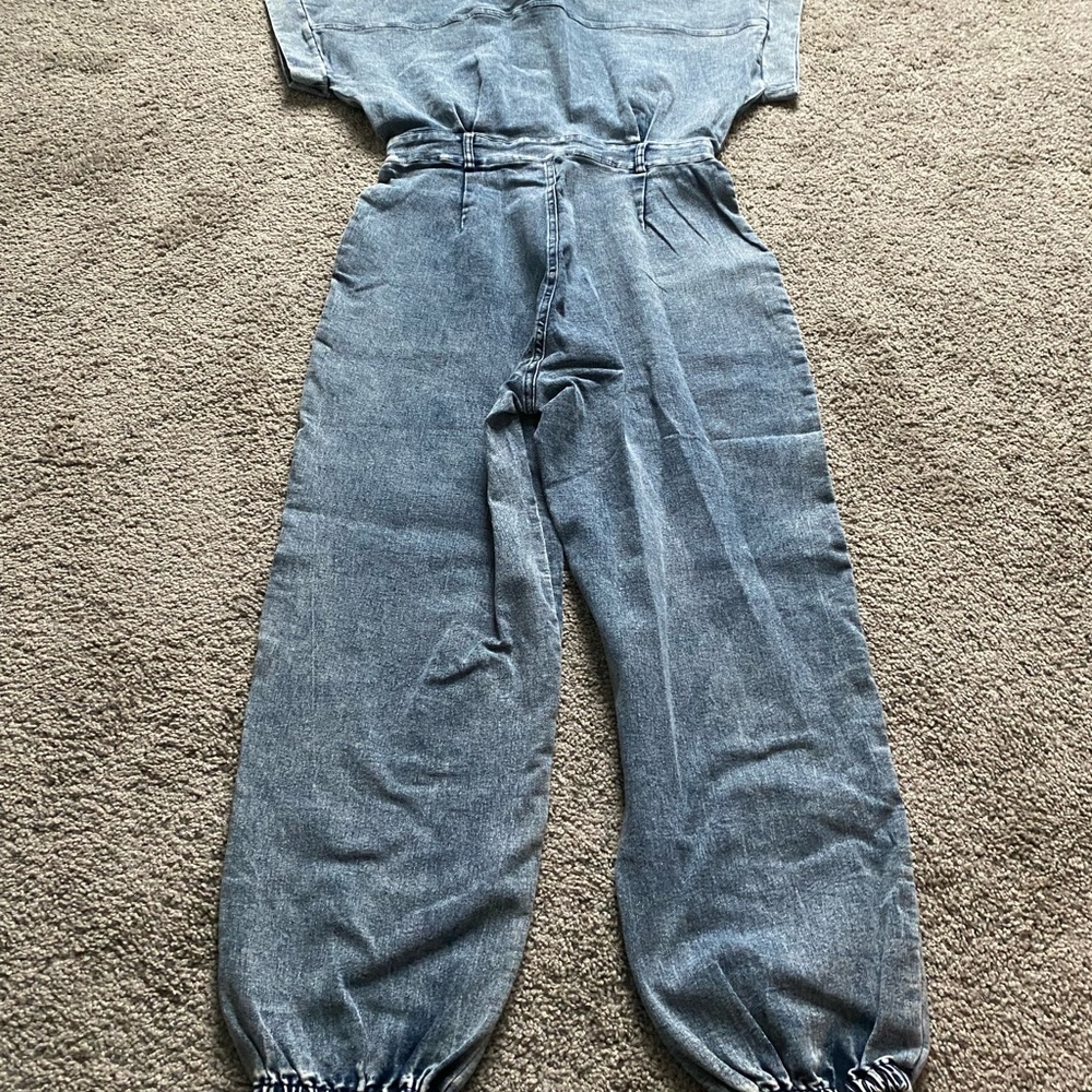 Fashion Nova Light Blue Denim Overalls - Picture 14 of 15